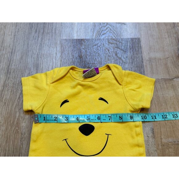 90s Disney Baby Winnie The Pooh Yellow Short Sleeve T-Shirt 9 Months - Picture 3 of 6